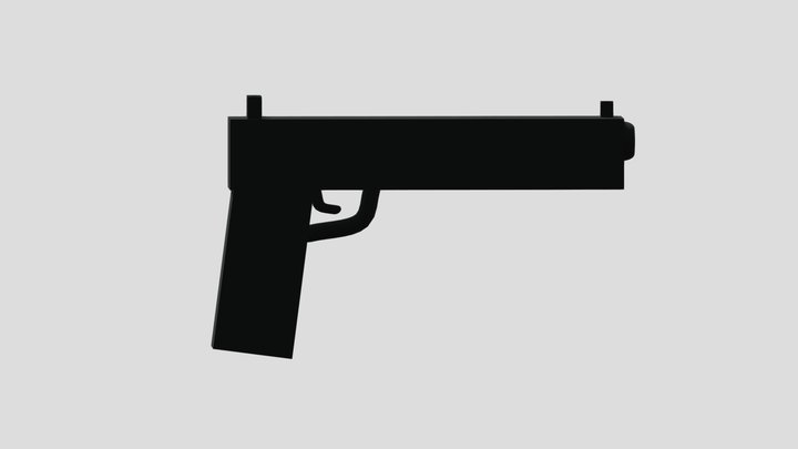 basic pistol free to use 3D Model