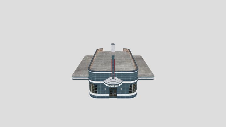 Greyhound Bus Station Blytheville, Arkensas, USA 3D Model