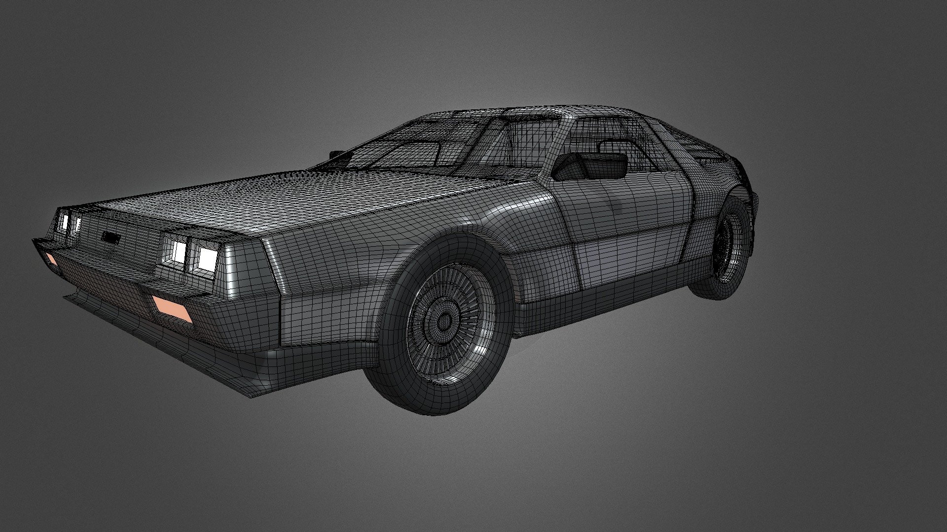 De Lorean DMC Wireframe for Artstation - Download Free 3D model by ...