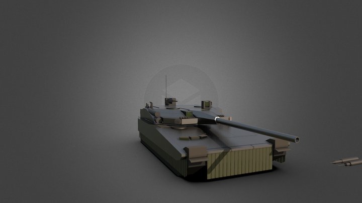 Kf 21 v2 modern Tank/ MBT 3D Model