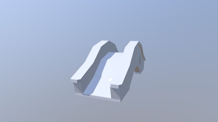 Low Poly Stone Bridge 3D Model