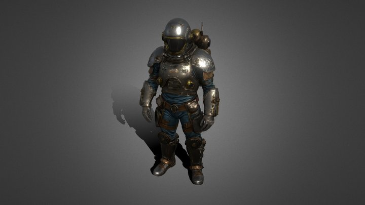 Steampunk Scientific researcher 3D Model