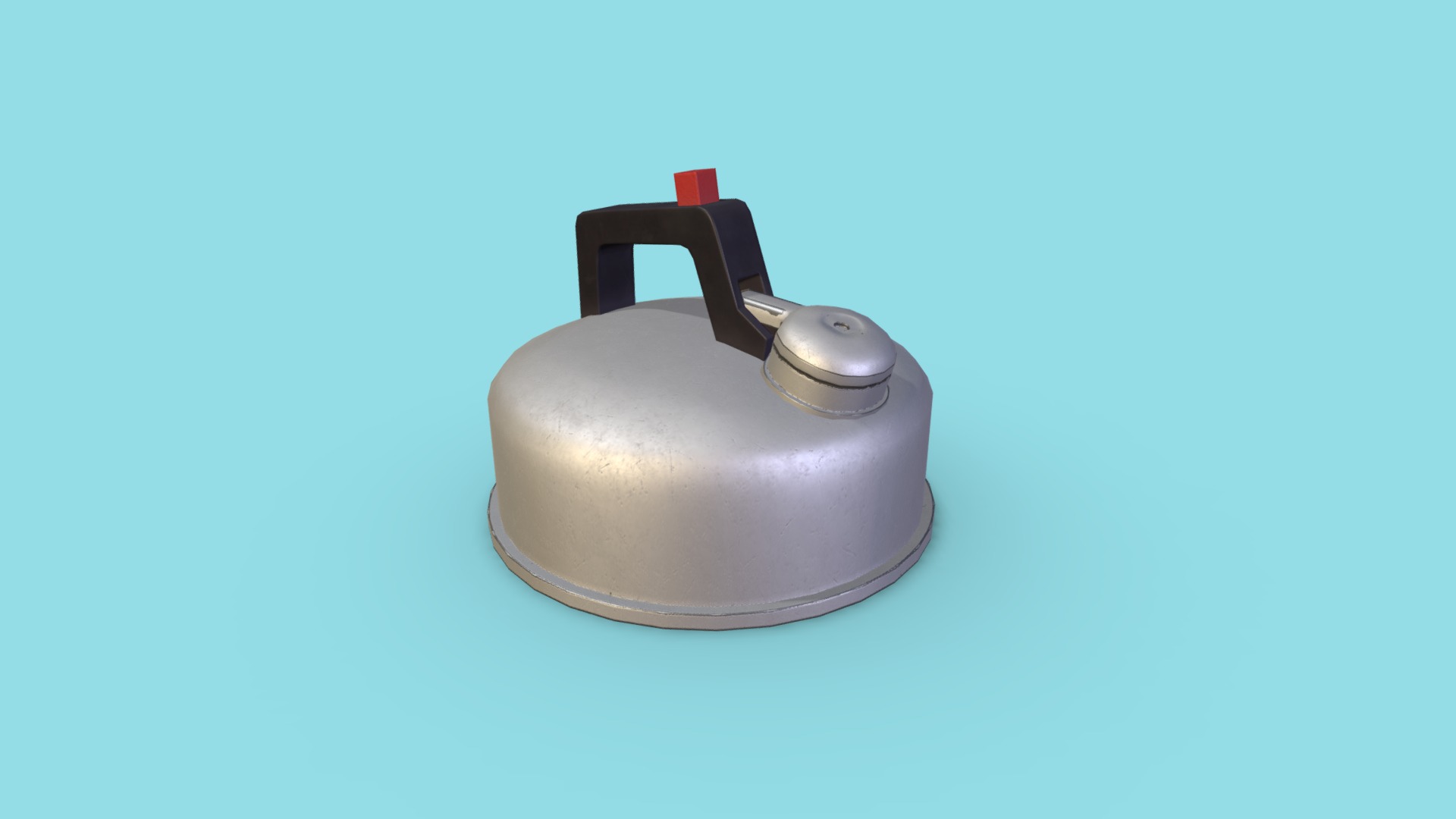 3D model Camping Kettle - This is a 3D model of the Camping Kettle. The 3D model is about a grey and black computer mouse.