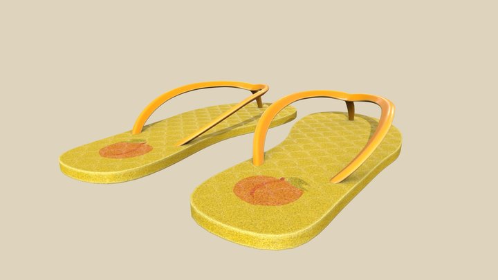 Summer Slippers 3D Model