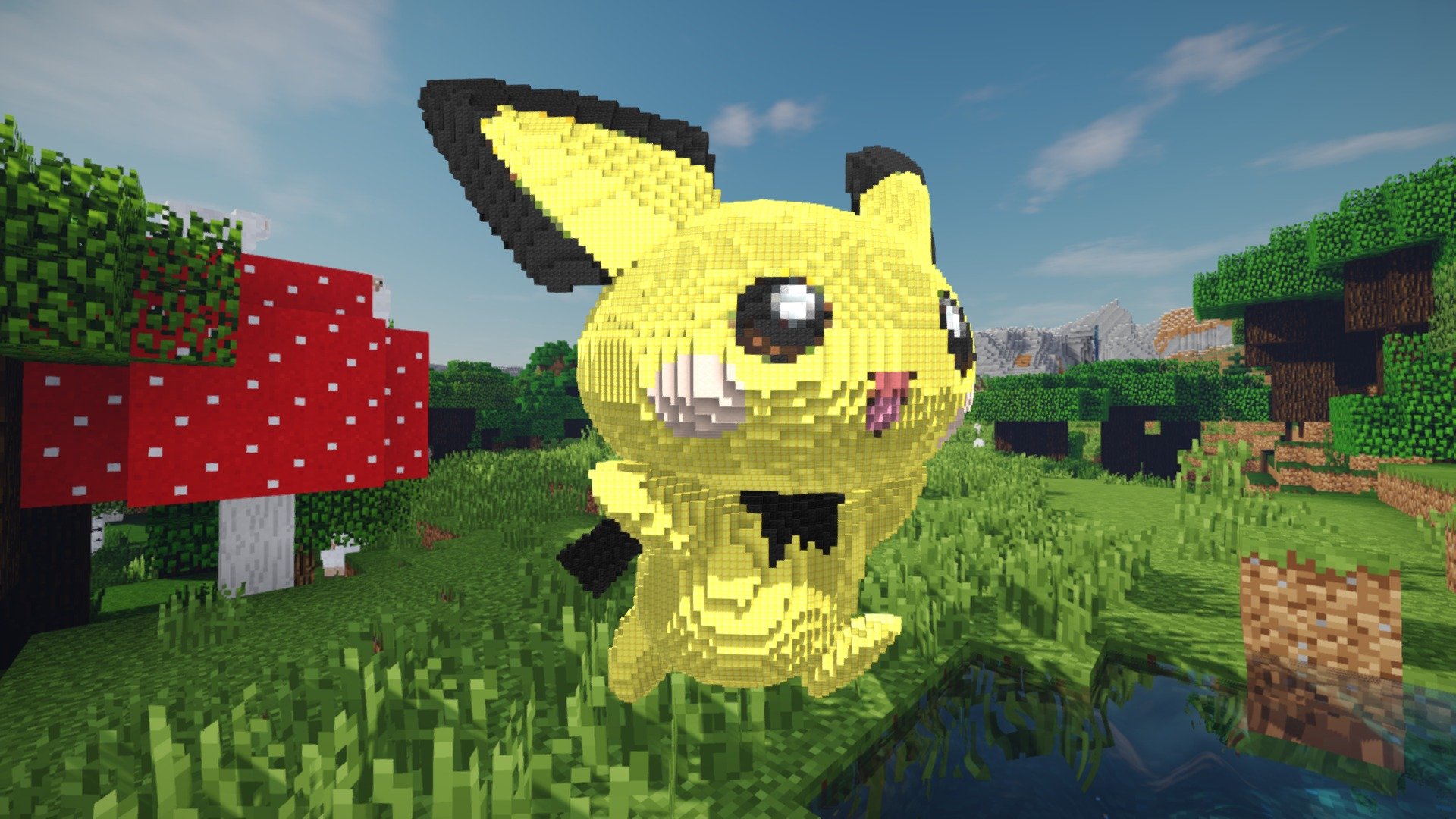 Minecraft Pichu Build Schematic 3d Model By Inostupid [0838f31] Sketchfab