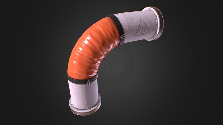 Industrial Pipe 3D Model
