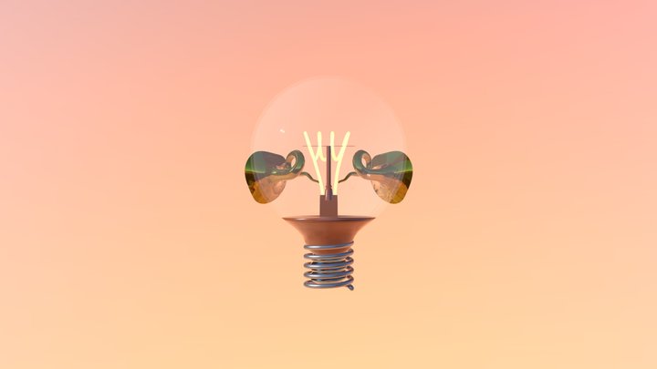 Dirigível Luminoso 3D Model