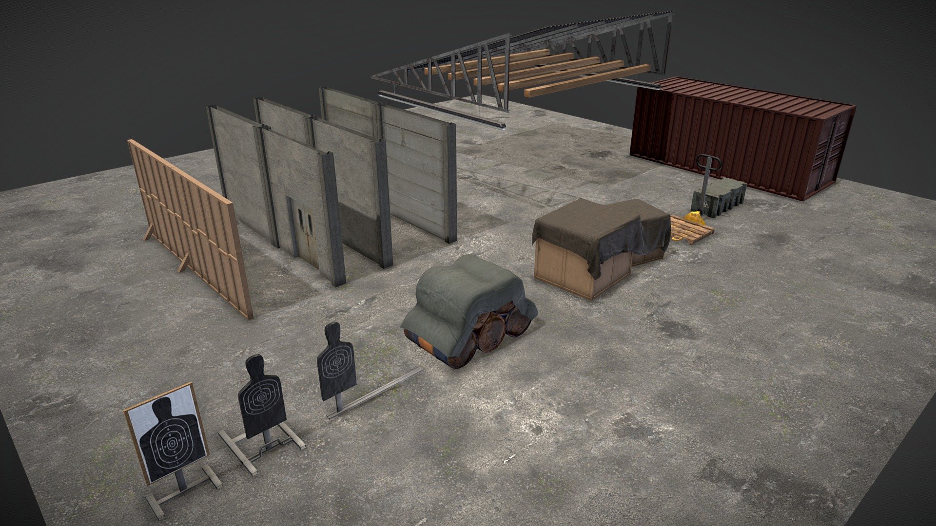 Shooting Range Complete Set, CSGO Inspired 3D model by lavellebears [083a991] Sketchfab