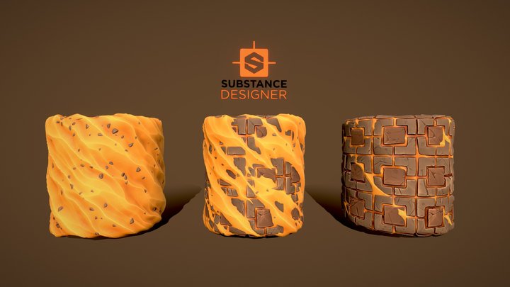 Stylized Textures Tiles with Sand 3D Model