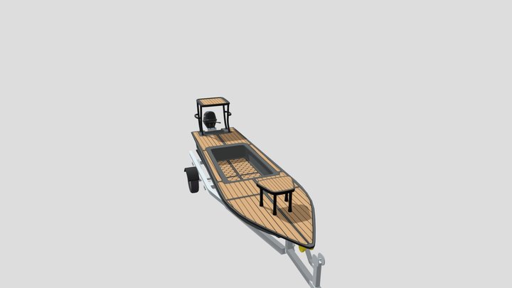 Grey_Skiff_Teak_Dek 3D Model