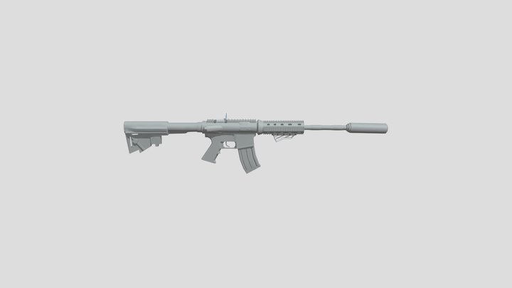 M4 SOPMOD MOD 2 + pente 3D Model