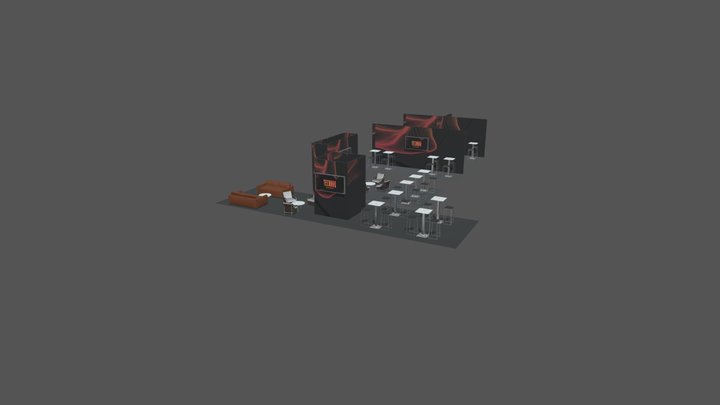 Booths 3D Model
