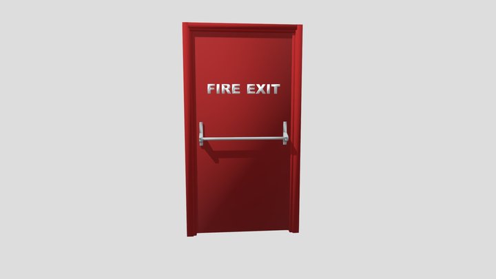 Low Poly Fire Exit 3D Model