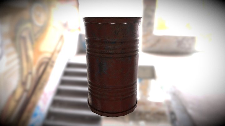 Oil Barrel 3D Model