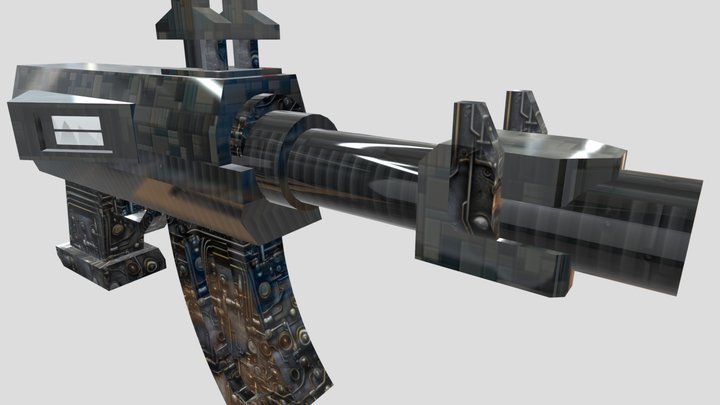 X_ Gun_02_TEX 3D Model