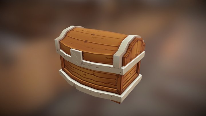Low-Poly Pirates Chest 3D Model