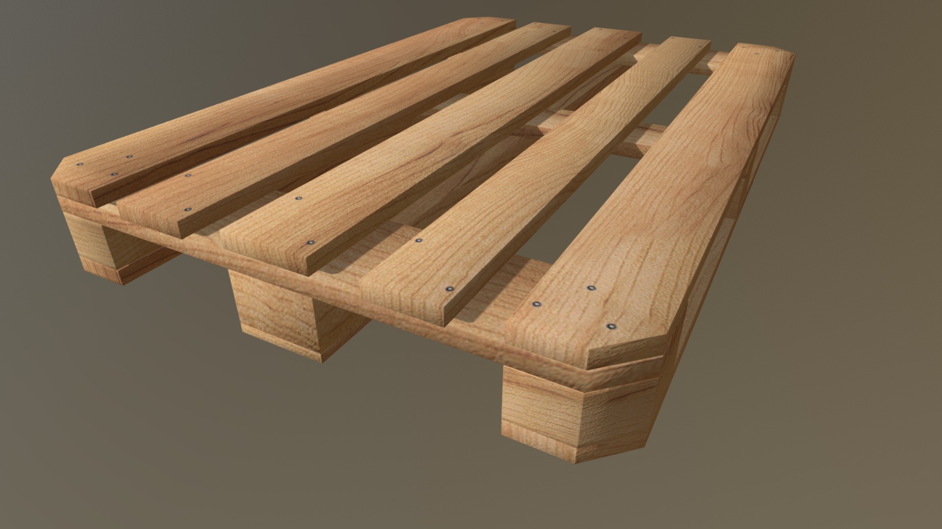 3D model wooden pallet - This is a 3D model of the wooden pallet. The 3D model is about a wooden bench with a black background.