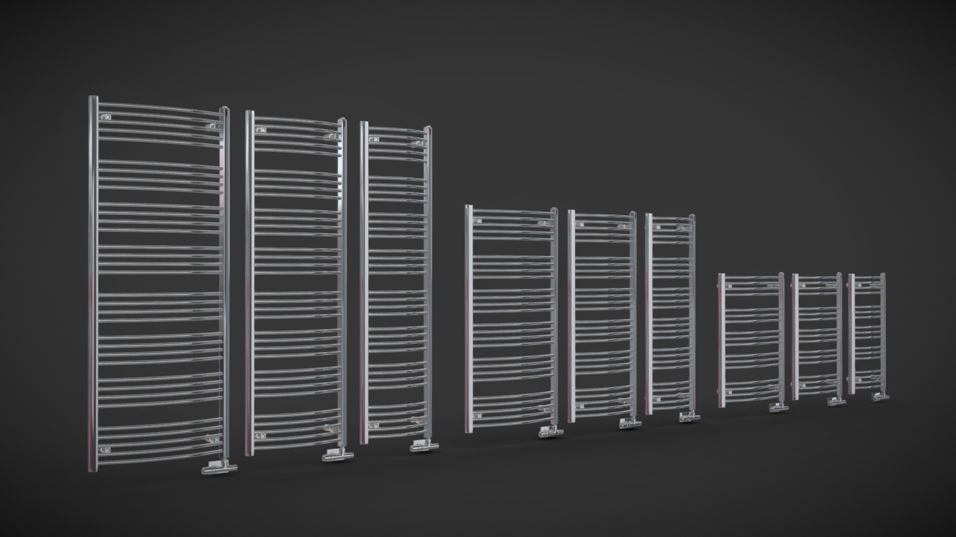 Heated towel rail Terma Domi Buy Royalty Free 3D model by madMIX