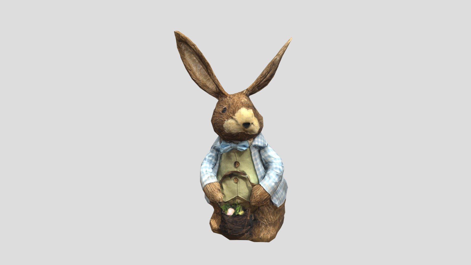 Rabbit (Blue Shirt With Basket) - Download Free 3D model by David ...