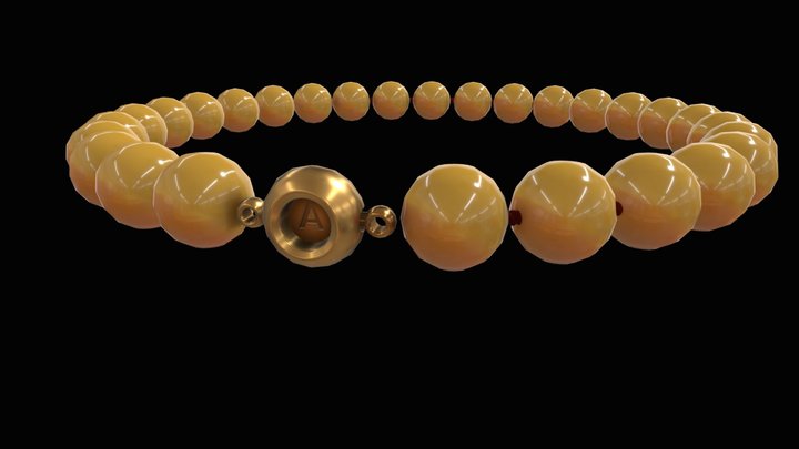 bracelet amber test clasp 3D Model