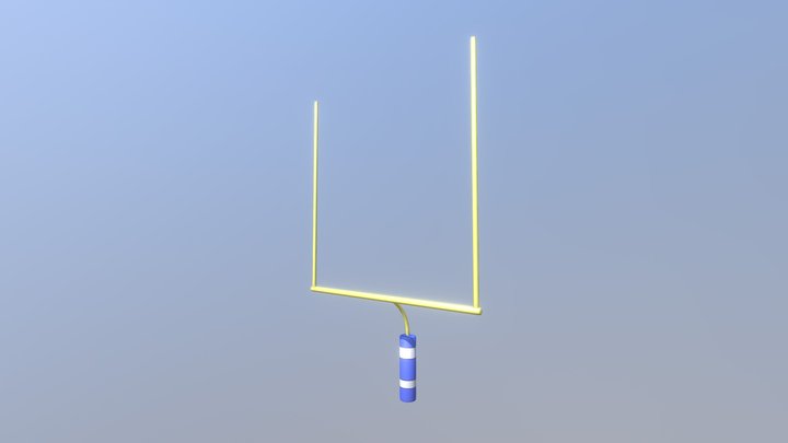 Football Field Goal 3D Model