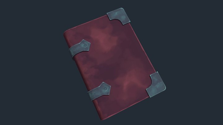 Stylized Hand Painted Book 3D Model