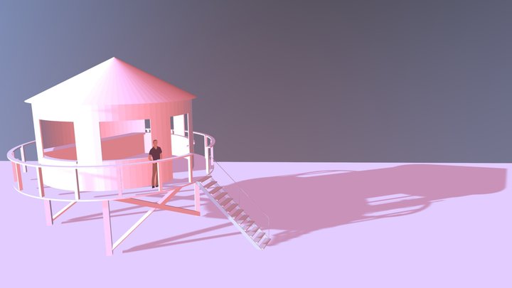 Water Tower Bar 3D Model