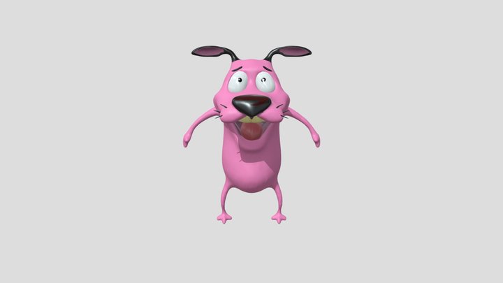 Courage Dog 3D Model