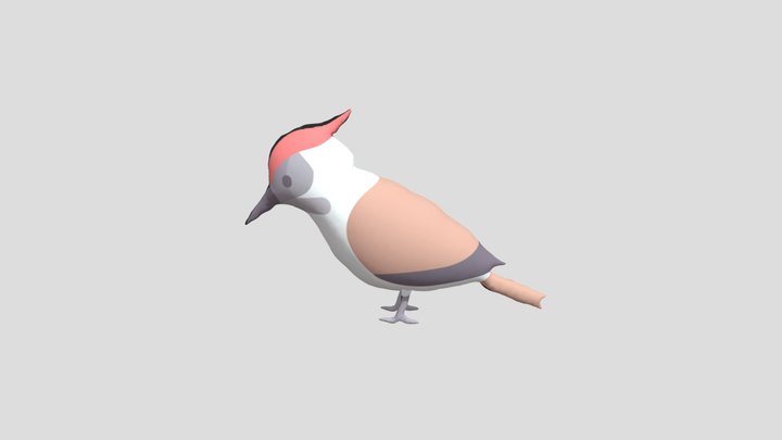 Animated Woodpecker 3D Model