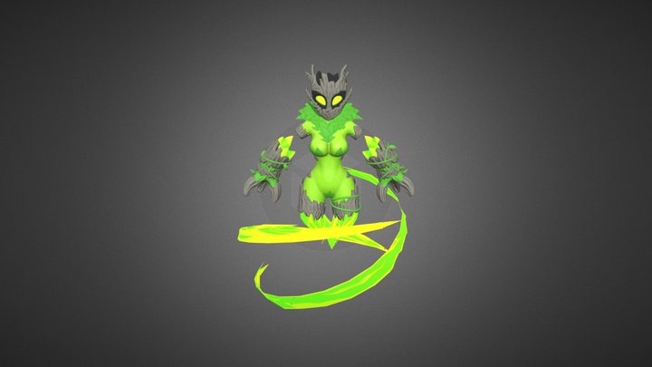 Low poly Leaf Spirit 3D Model