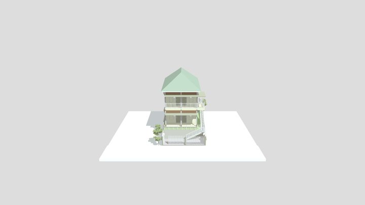 high land boarding house 3D Model