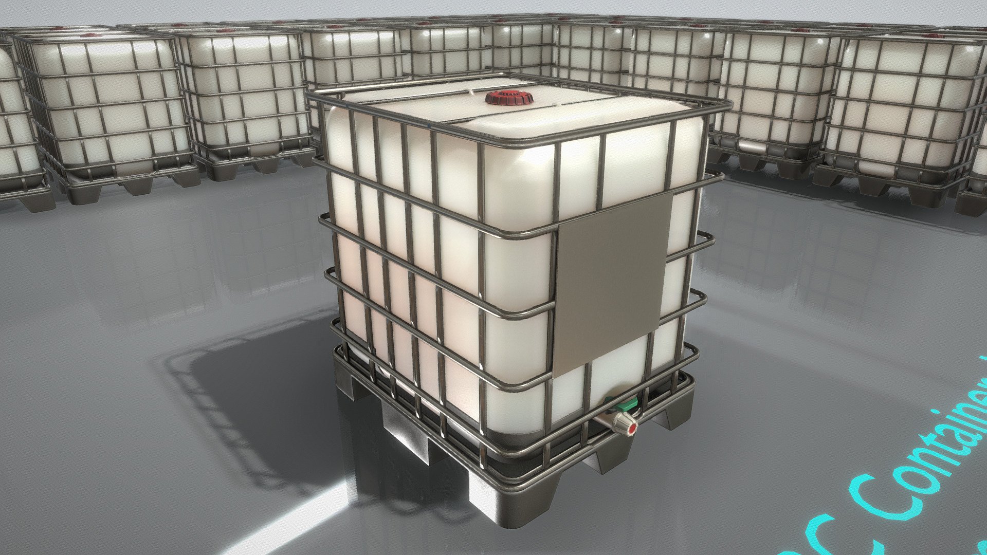 1000l Ibc Container (low-poly) - Buy Royalty Free 3d Model By Vis-all 