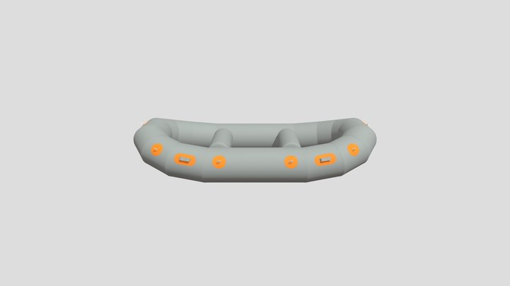 TYR - סירת רפטינג אפורה בשילוב כתום 3D Model