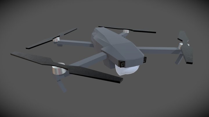 DJI Mavic Pro Quadcopter Drone 3D Model