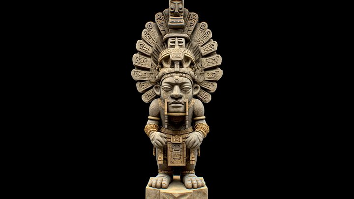 standing stone figure a Mayan – Modello 3D gratuito STL