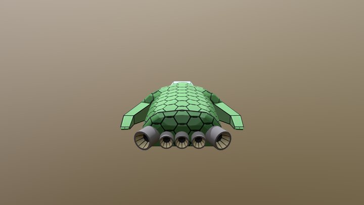 Turtle Spaceship 3D Model