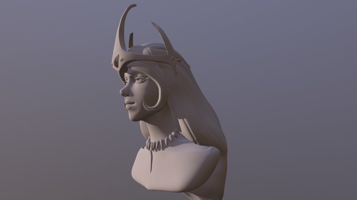 Yayoi Queen millennia bust 3D Model