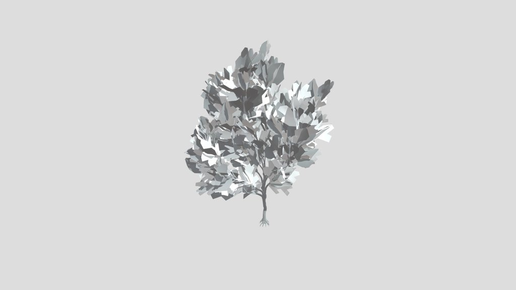 Coral Bark Tree Animated Lowpoly