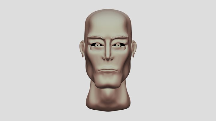 STYLIZED MALE HEAD 3D Model