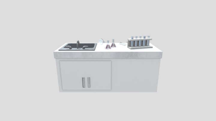 Laboratory Counter 3D Model