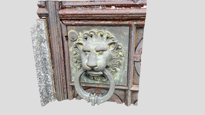 Lion Head Door Knocker - Callazo Mausoleum 3D Model