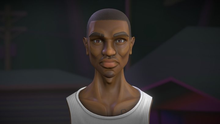 Carl Johnson Stylized | PBR | GTA SA Fan Art 3D Model