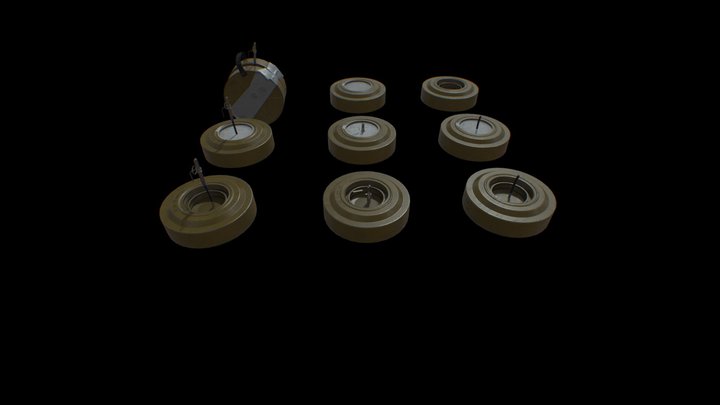 Satchel charges made from TM-62M anti tank mines 3D Model