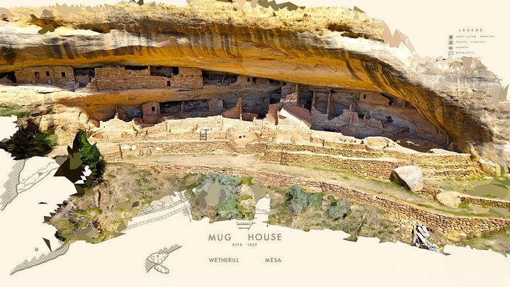 Mug House,  Mesa Verde 3D Model