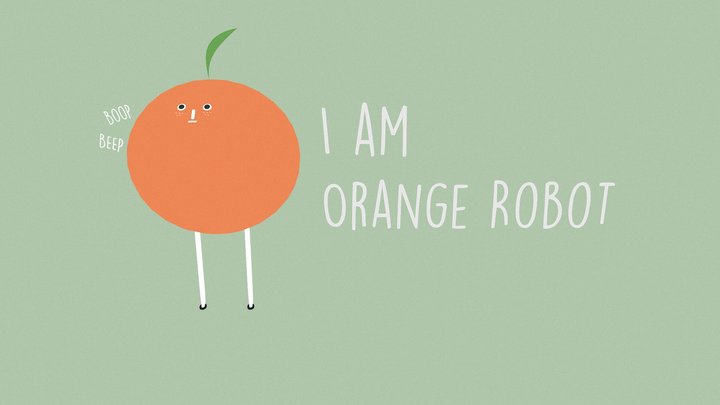 Orange Robot 3D Model