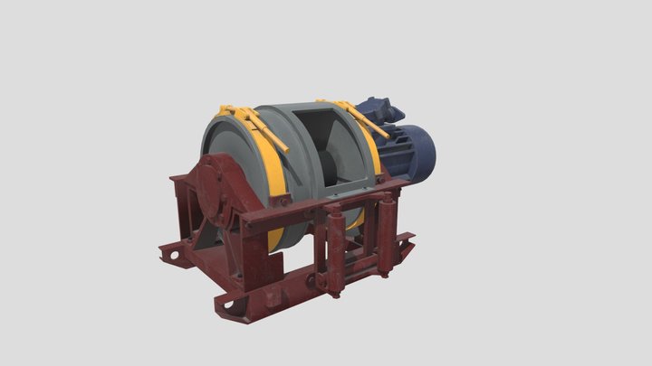 Auxiliary drilling winch 3D Model