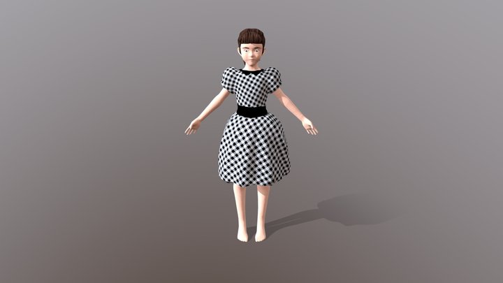 GirlPaint 3D Model