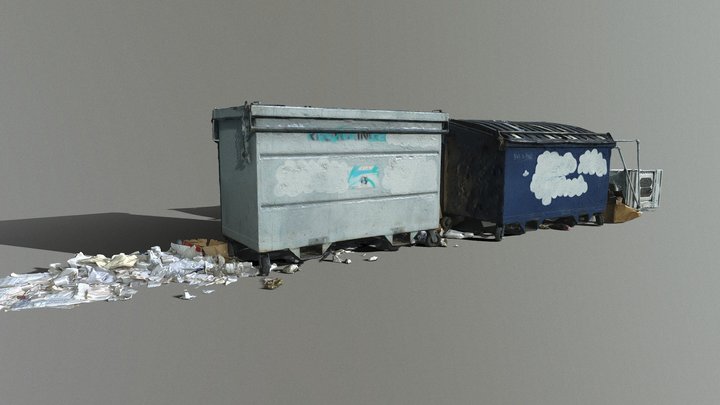 Dumpster Wall 3D Model
