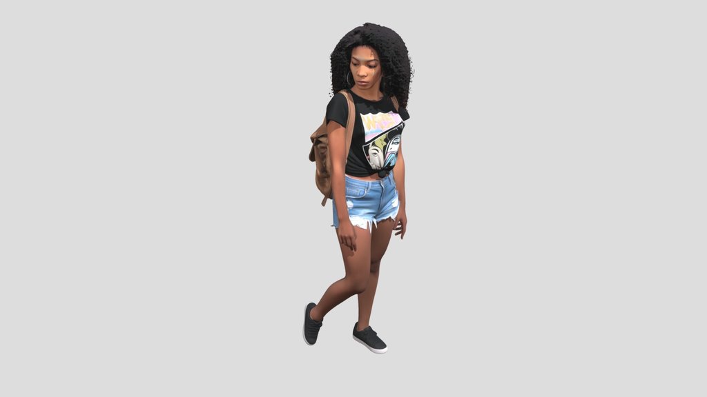 Casual Graphic Tee and Denim Cutoffs