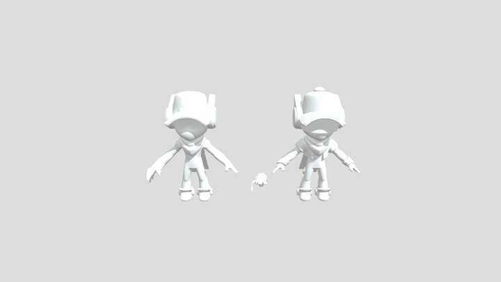 Glitch Larry & Lawrie 3D Model